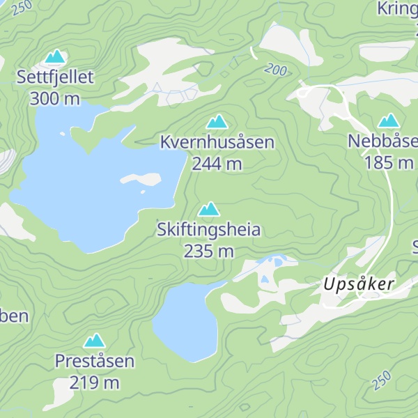 Map of Skiftingsheia