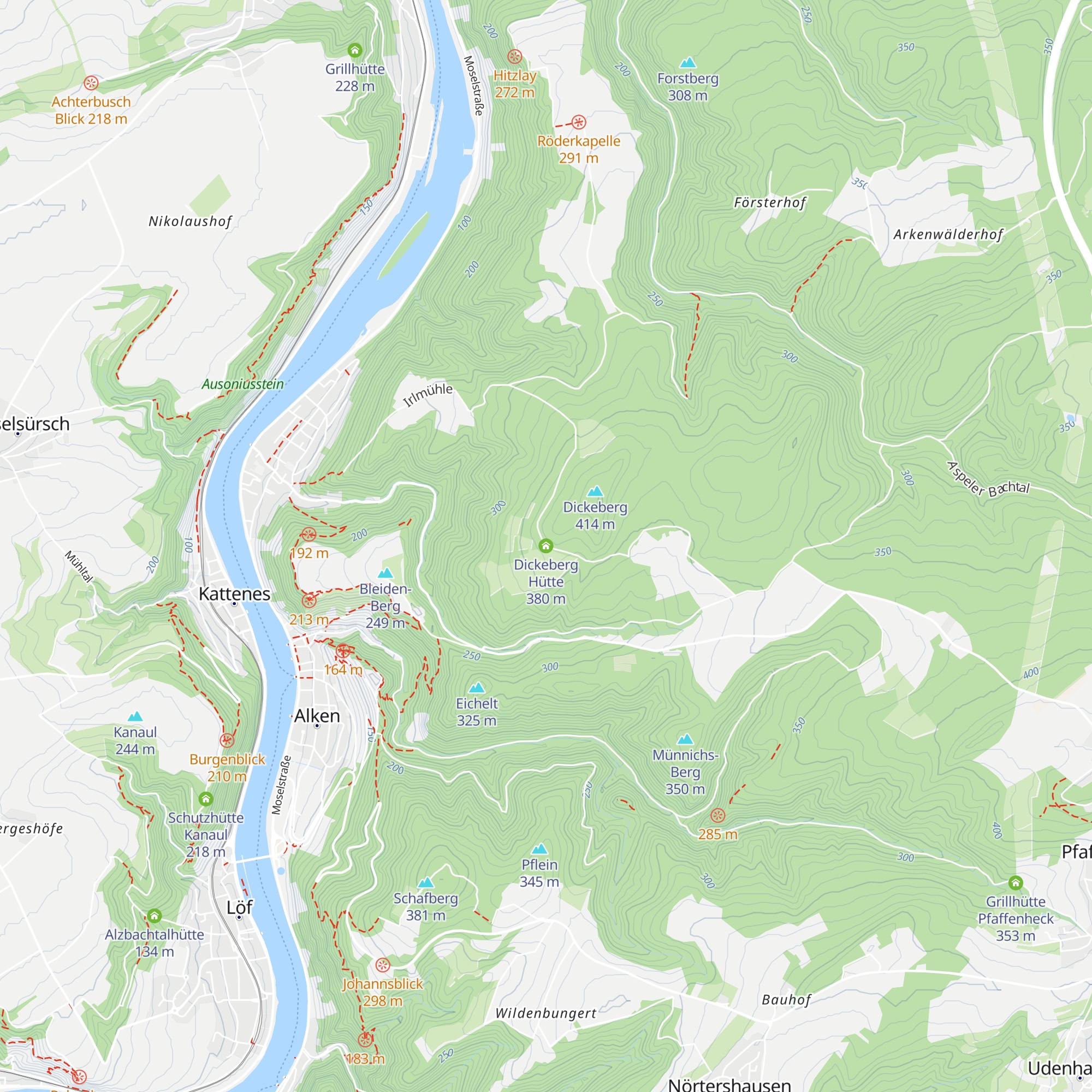 Dickeberg Hütte map