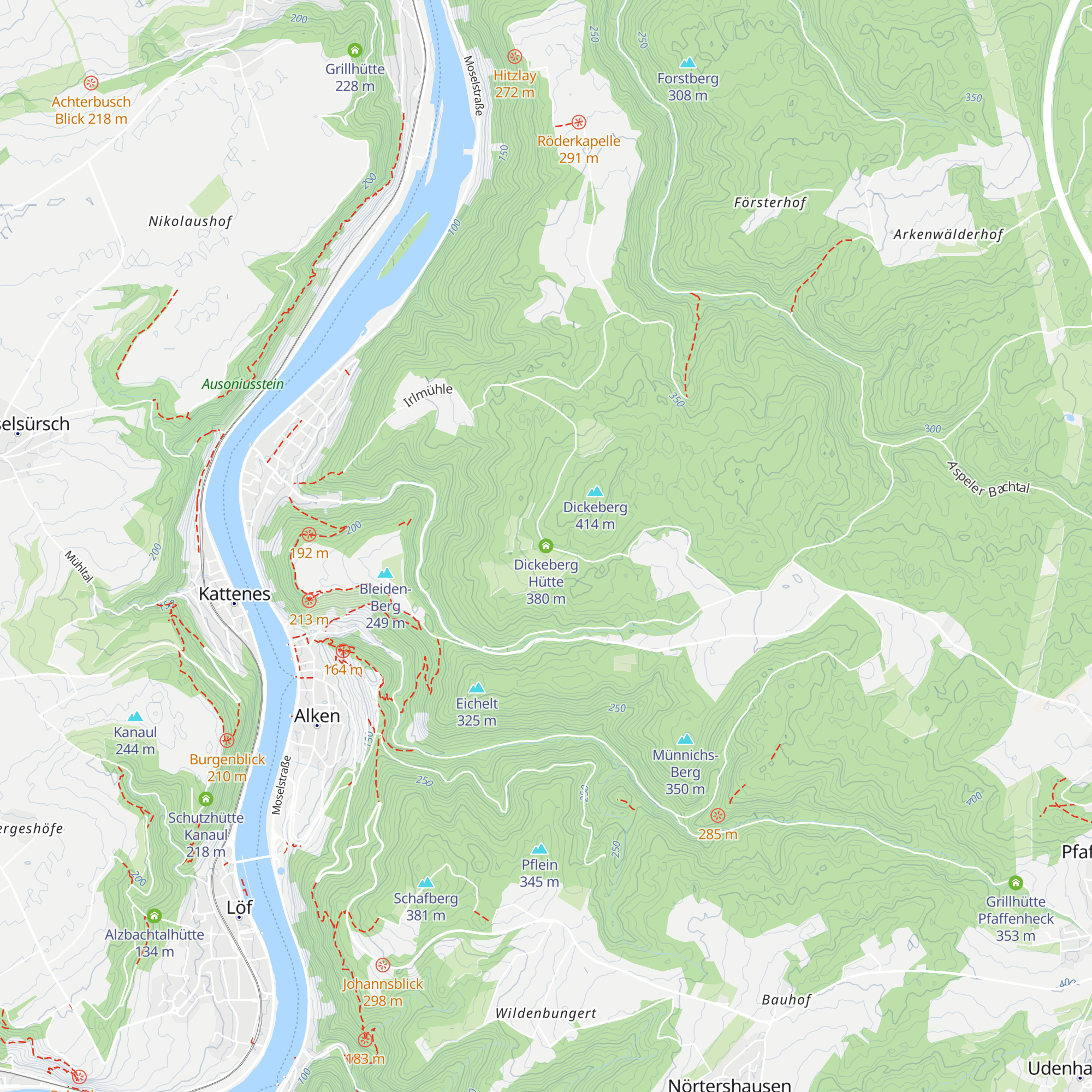 Dickeberg Hütte map