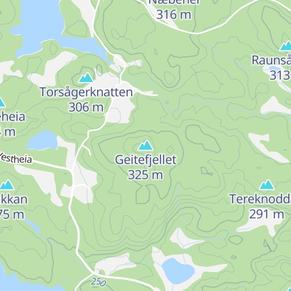 Map of Geitefjellet