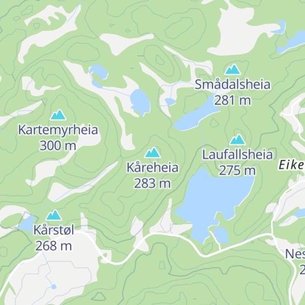 Map of Kåreheia
