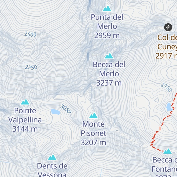Map of Cime Nebbia