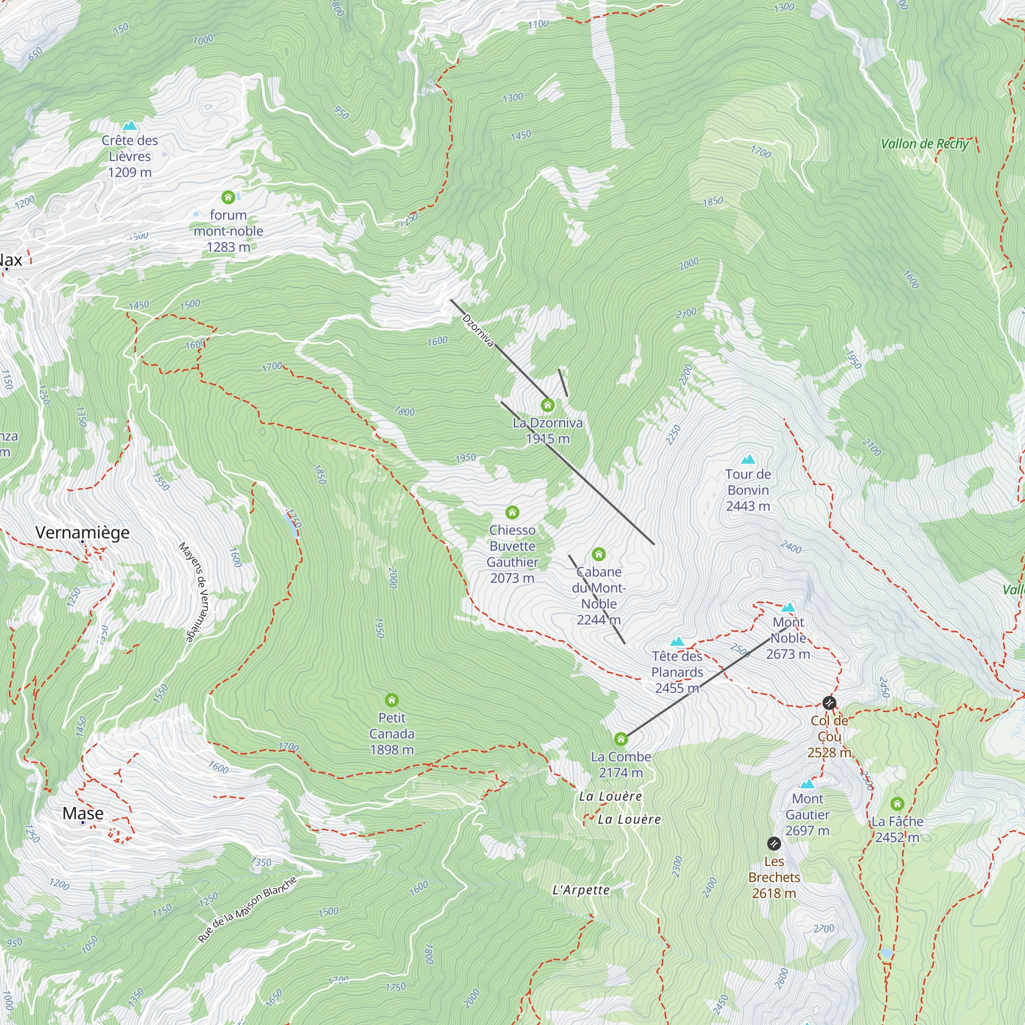 Chiesso Buvette Gauthier map