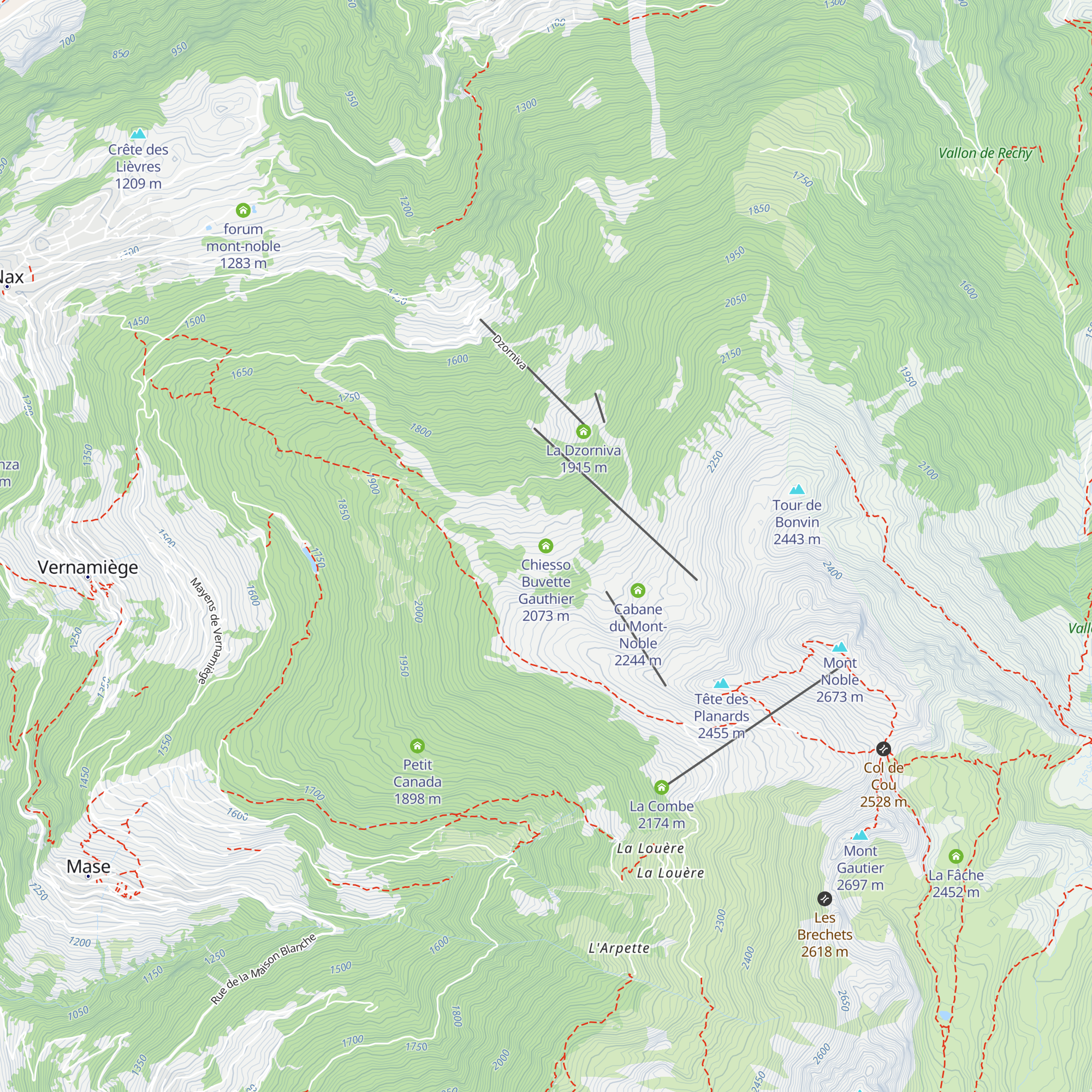 Chiesso Buvette Gauthier map