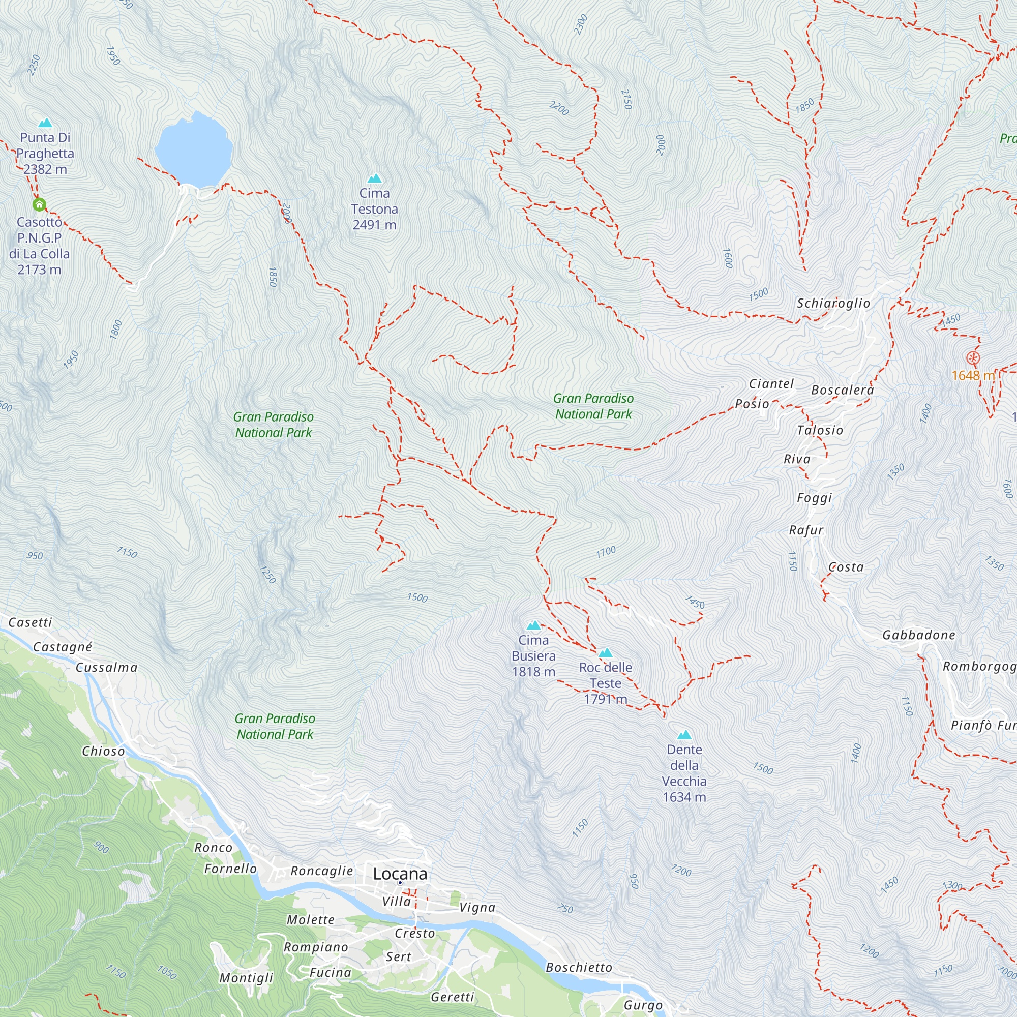 Bivacco Blessent Redentore map