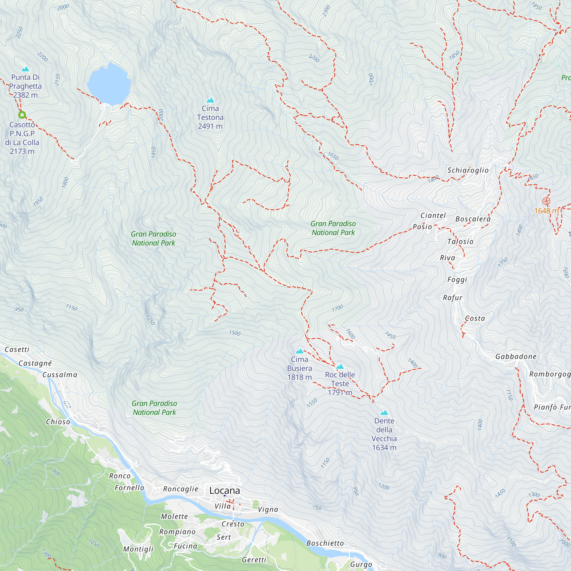 Bivacco Blessent Redentore map