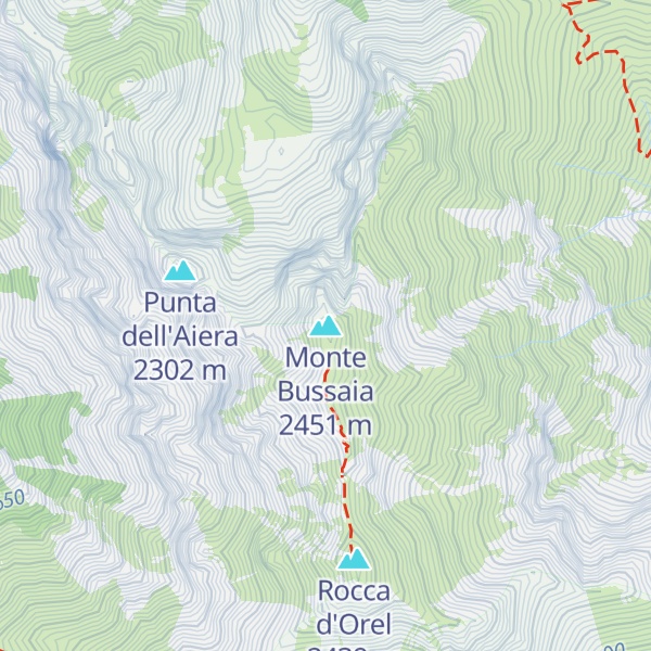 Map of Monte Bussaia