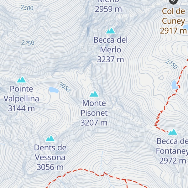 Map of Monte Pisonet