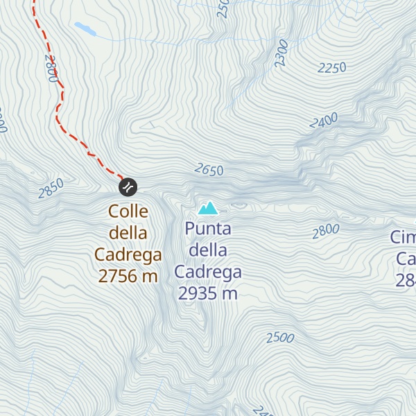 Map of Punta della Cadrega