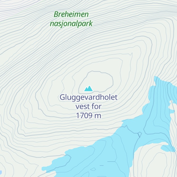 Map of Gluggevardholet vest for