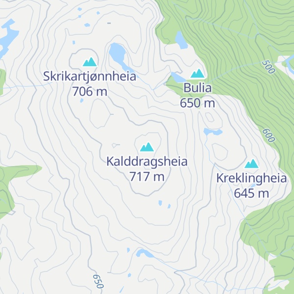 Map of Kalddragsheia