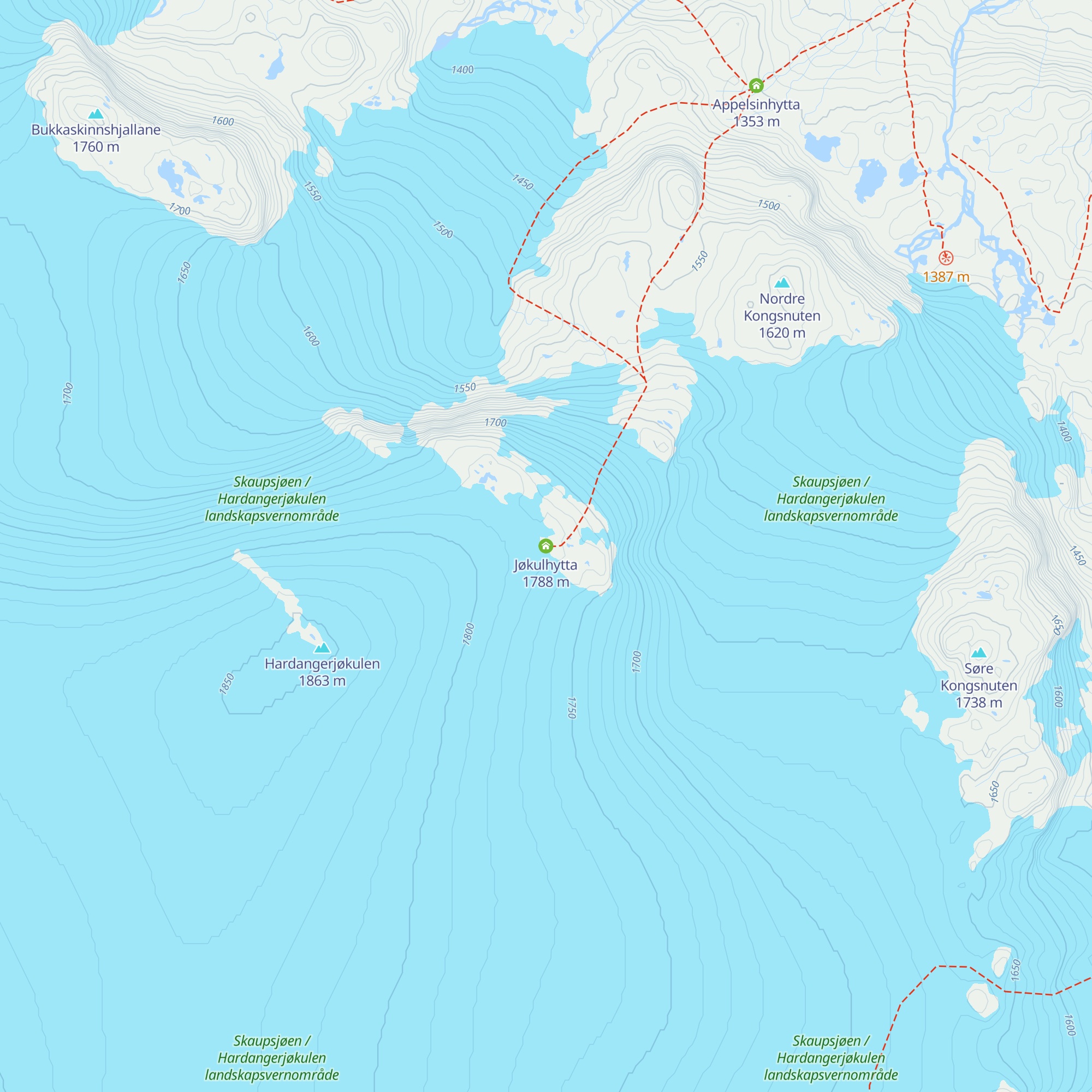 Jøkulhytta map