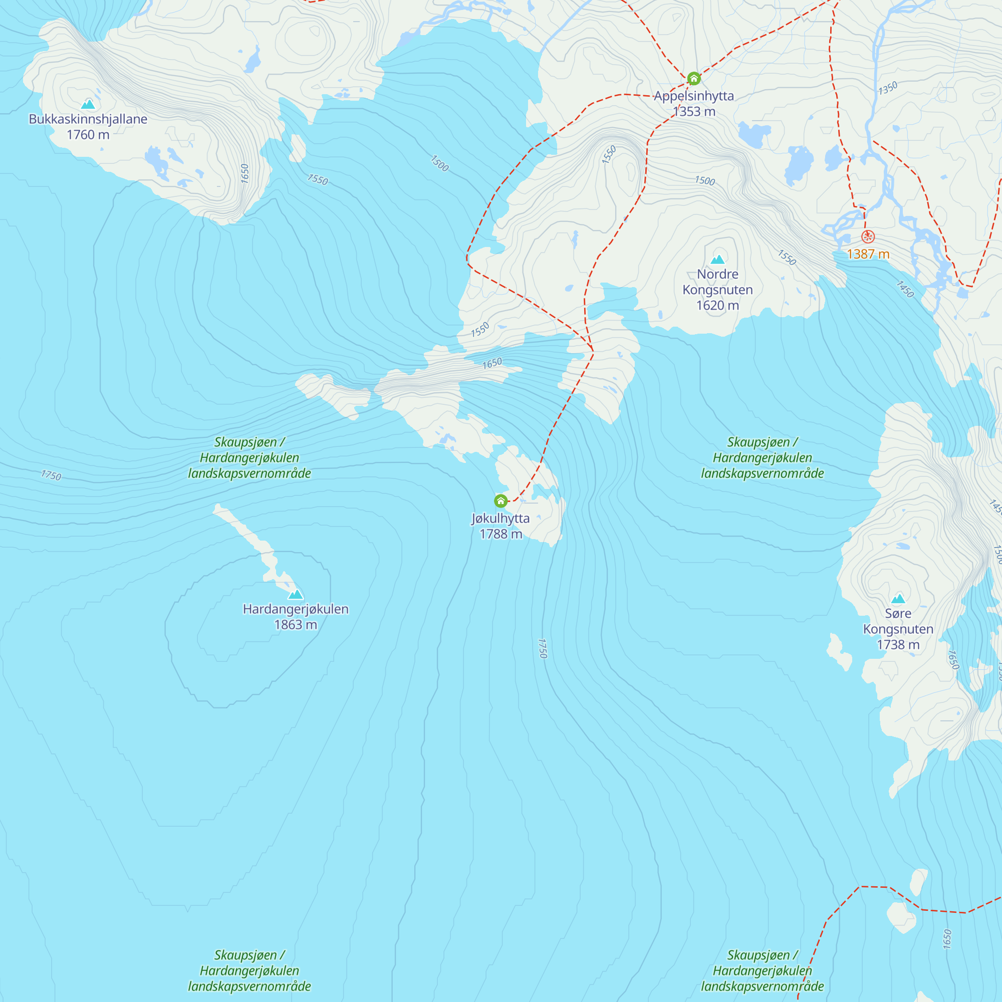 Jøkulhytta map