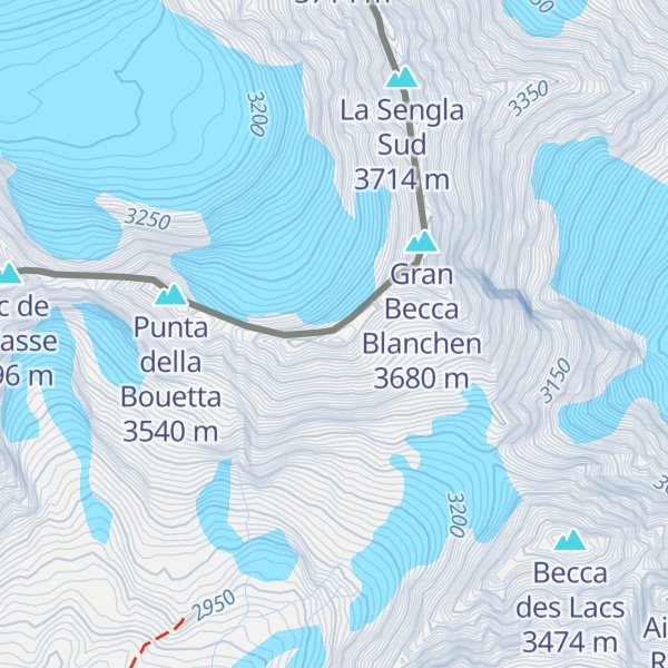 Map of Piccola Becca Blanchen