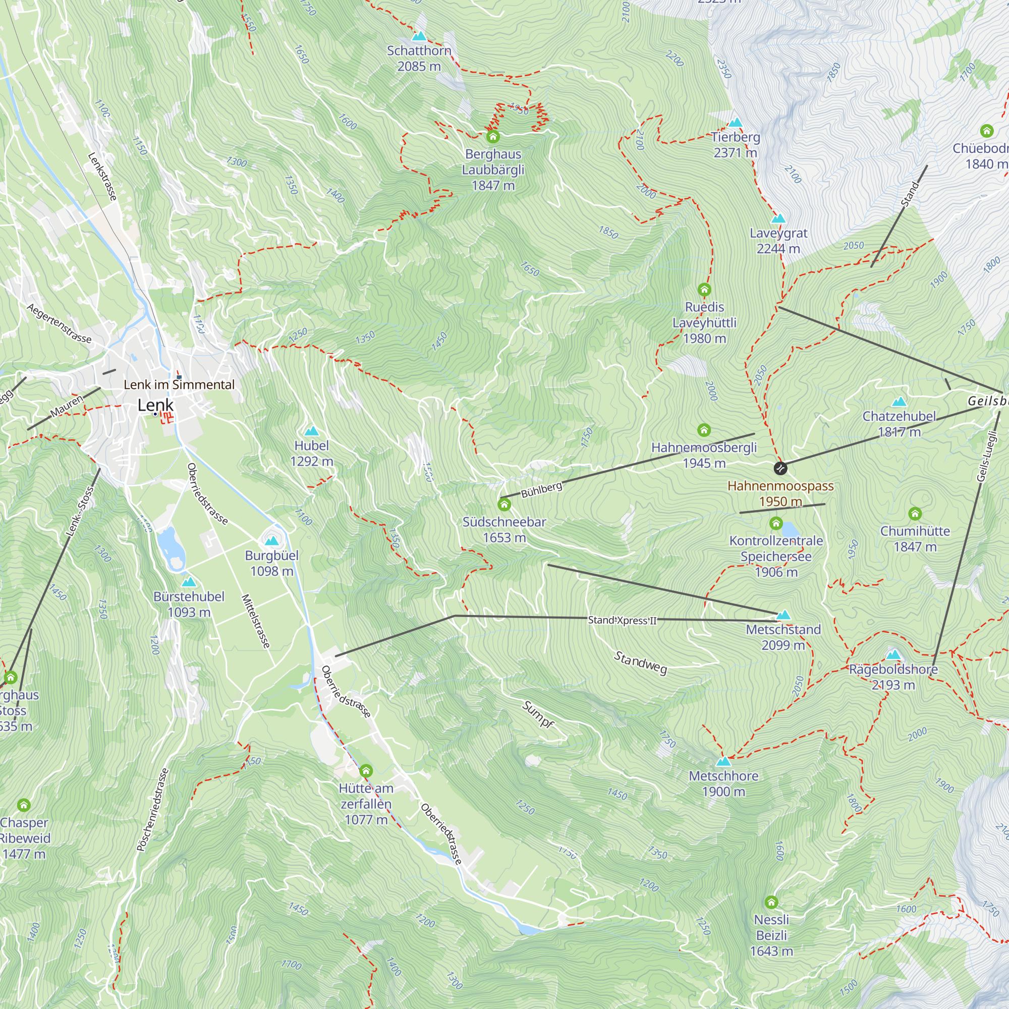 Südschneebar map
