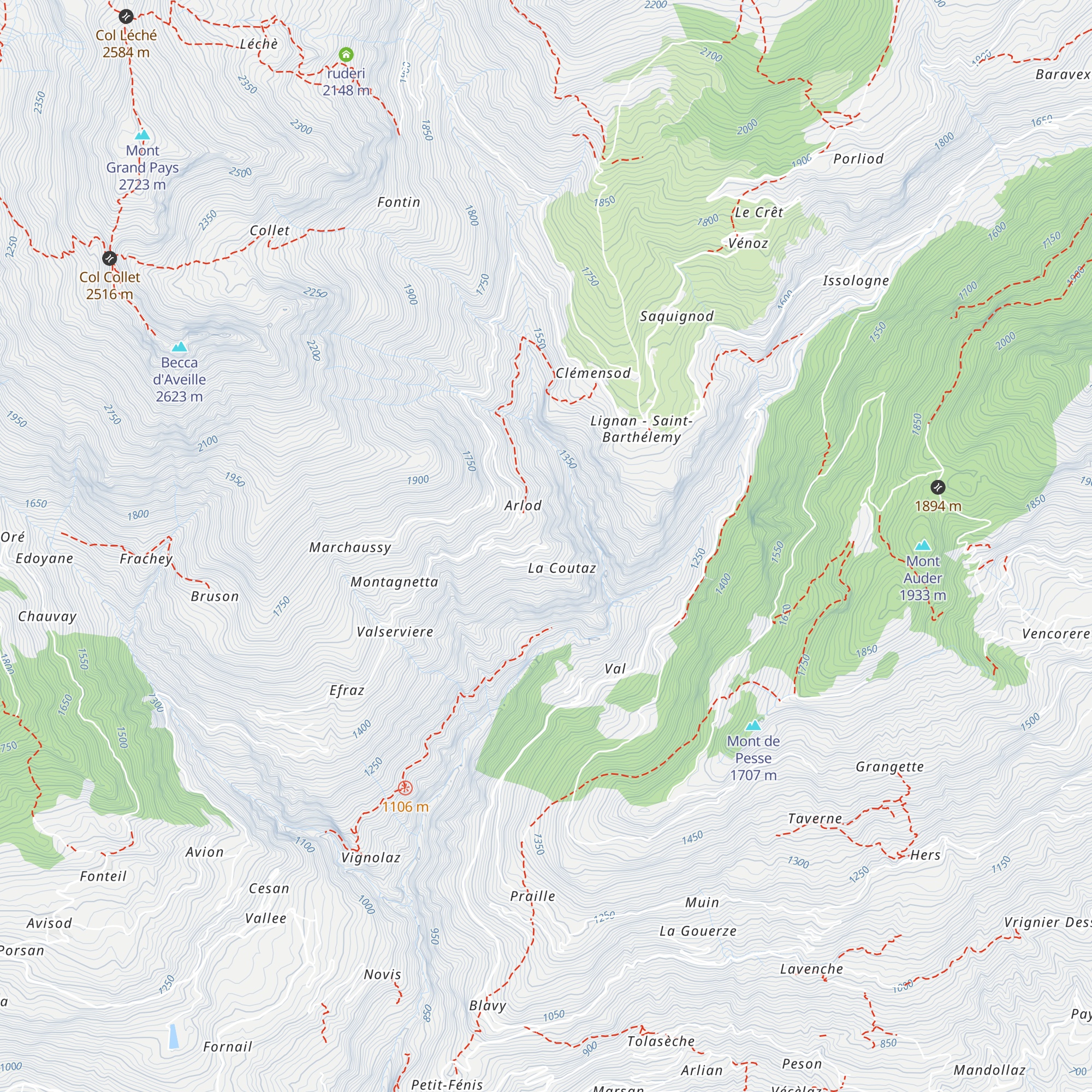 Cappella S. Michel map