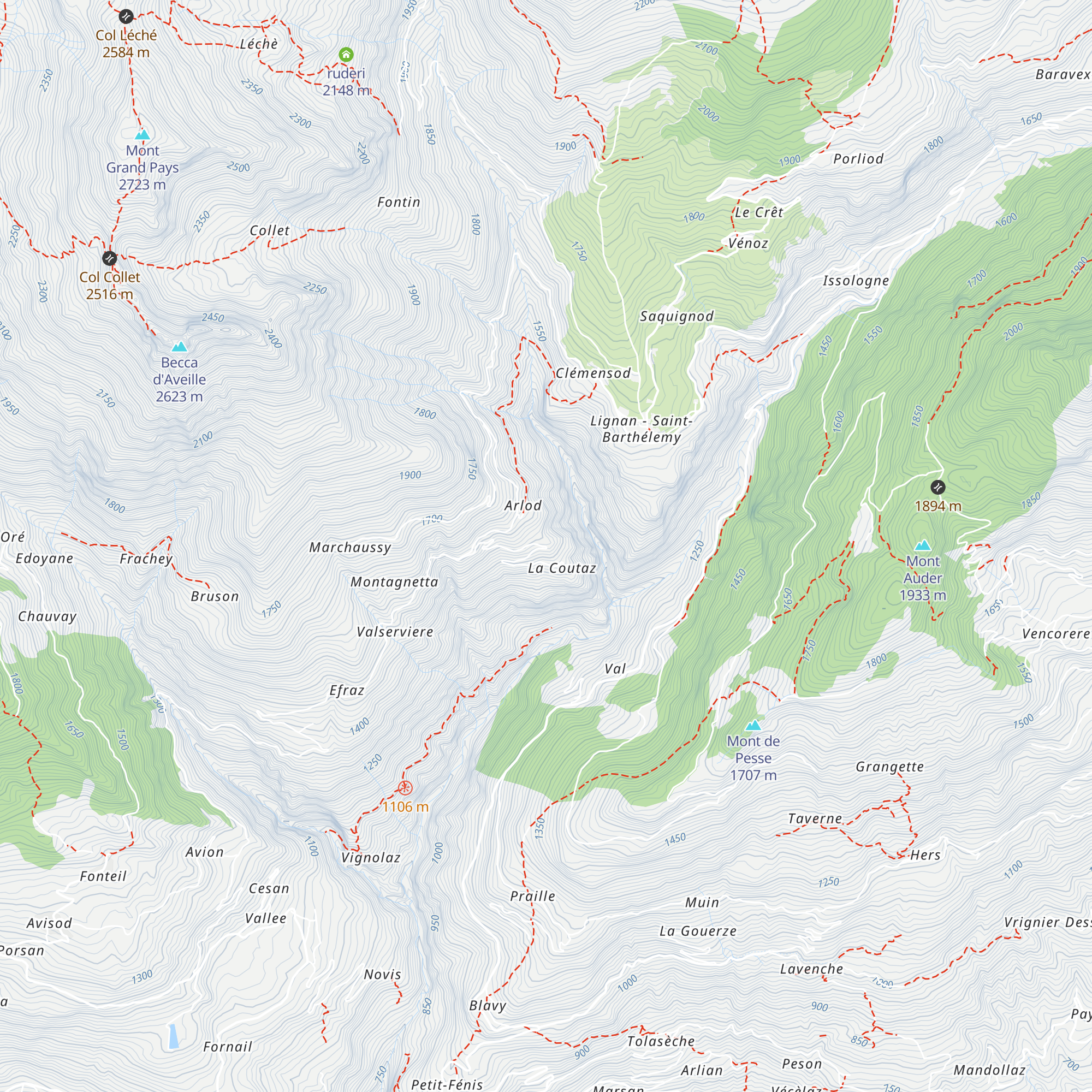 Cappella S. Michel map