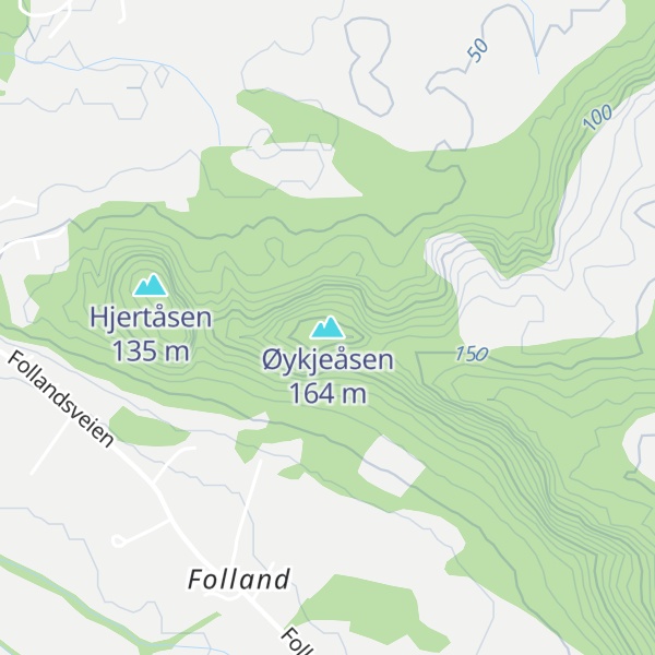 Map of Øykjeåsen