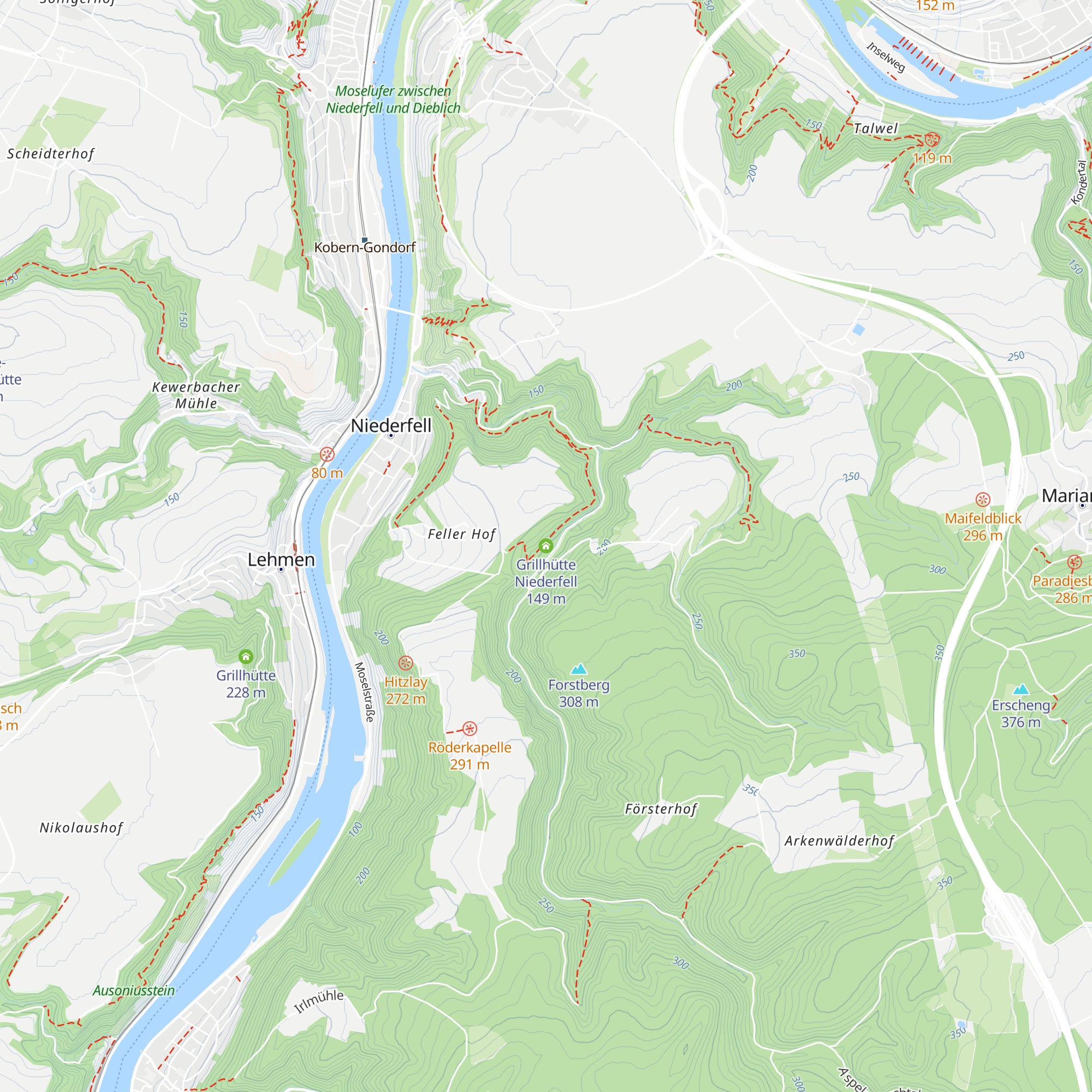 Grillhütte Niederfell map