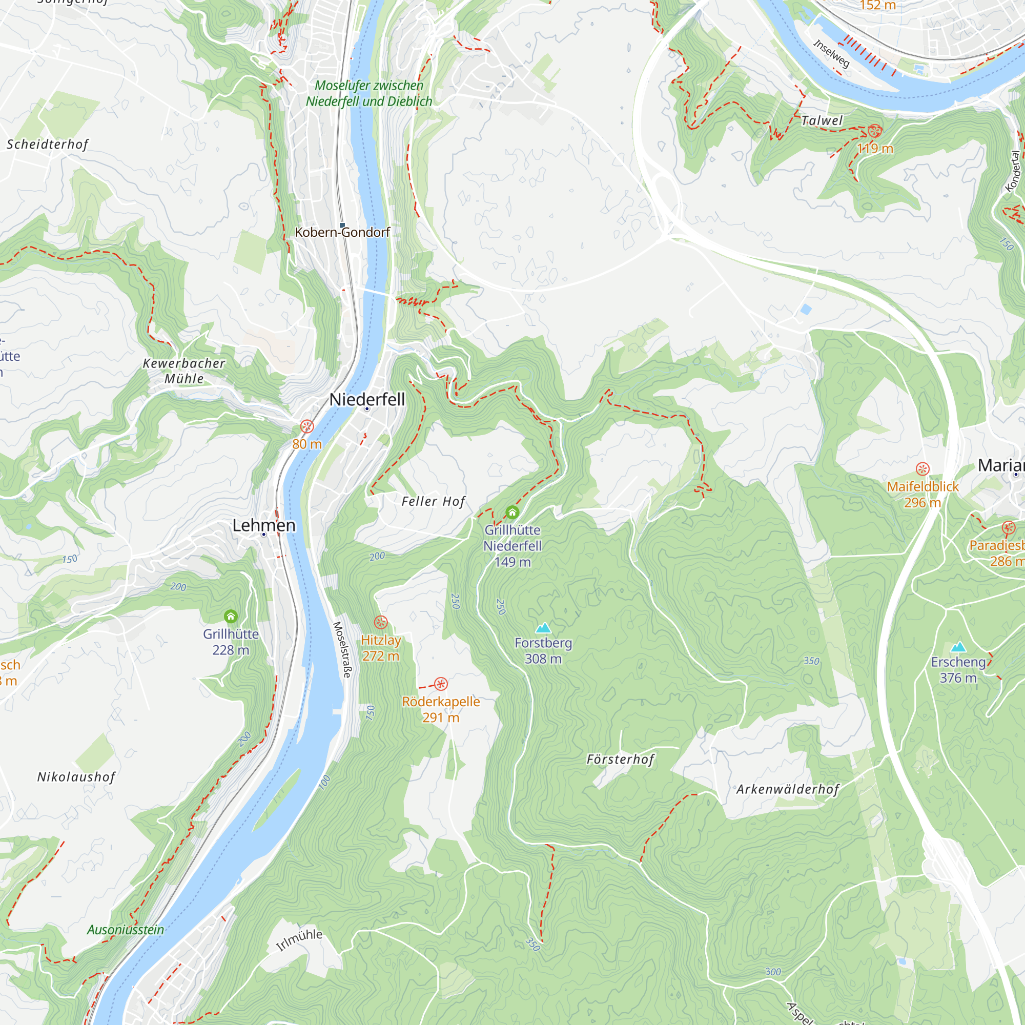 Grillhütte Niederfell map