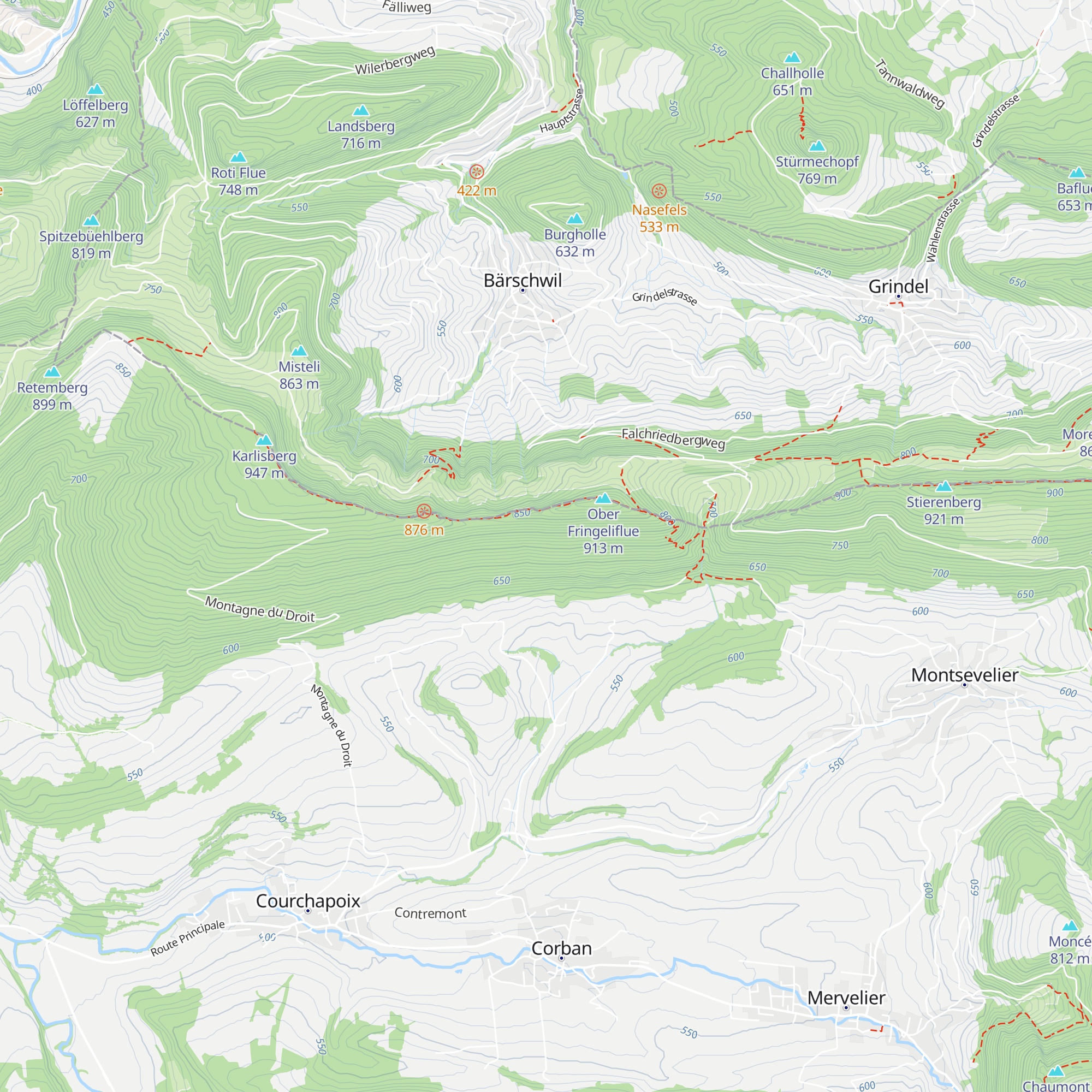 Cabane de Corban map