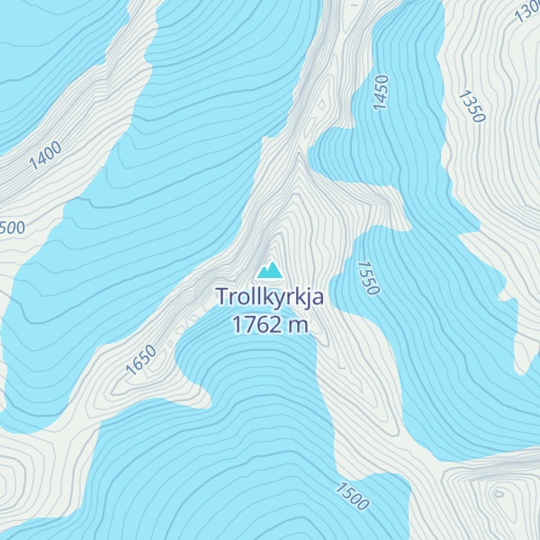 Map of Trollkyrkja