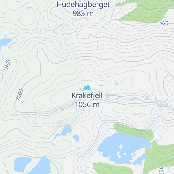 Map of Krakefjell