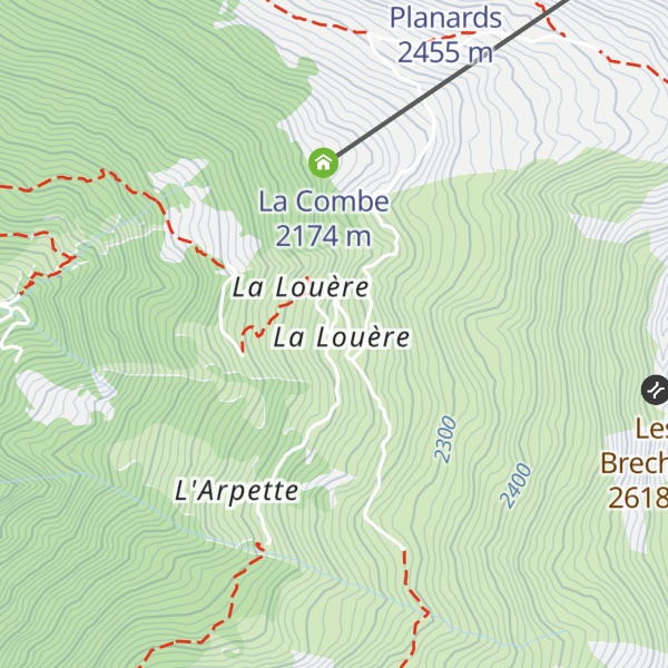 Map of Alpage et buvette de La Louère