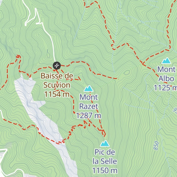 Map of Mont Razet