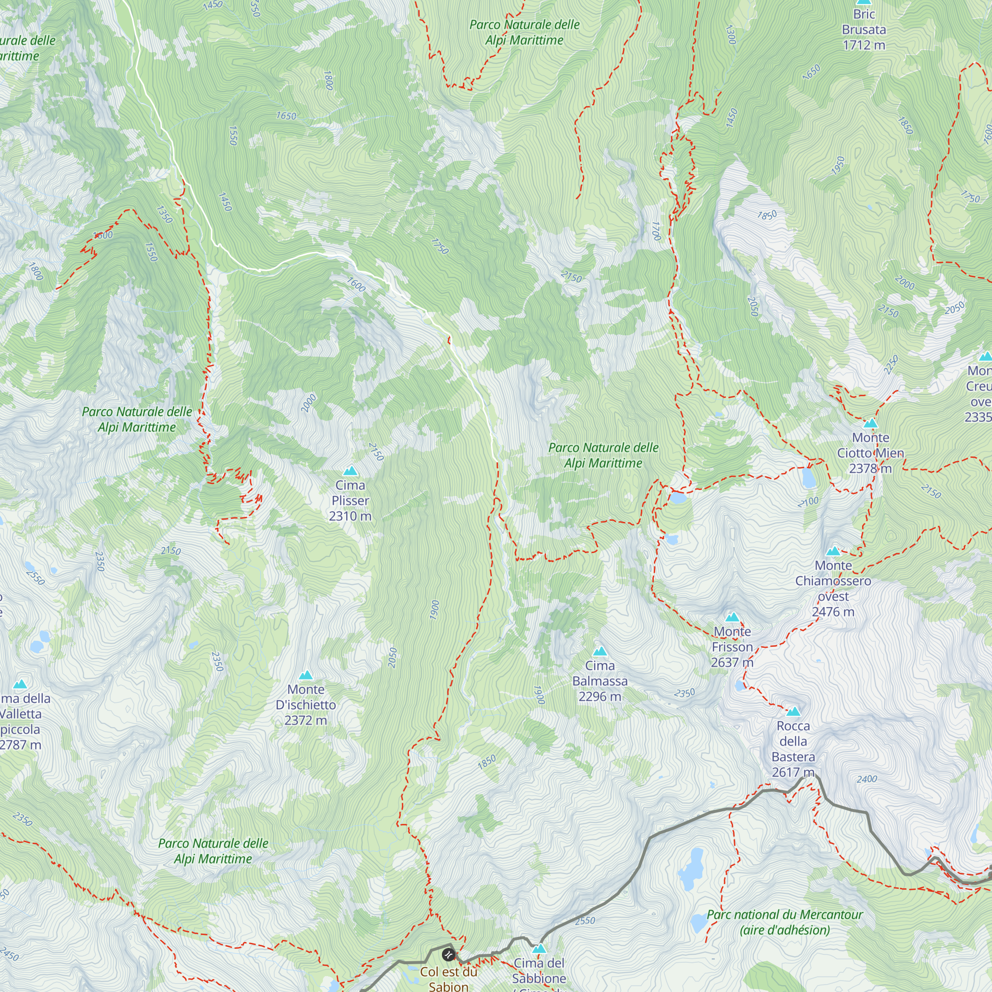 Gias dell'Adreit map