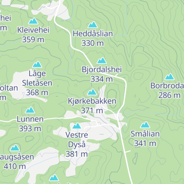 Map of Kjørkebakken