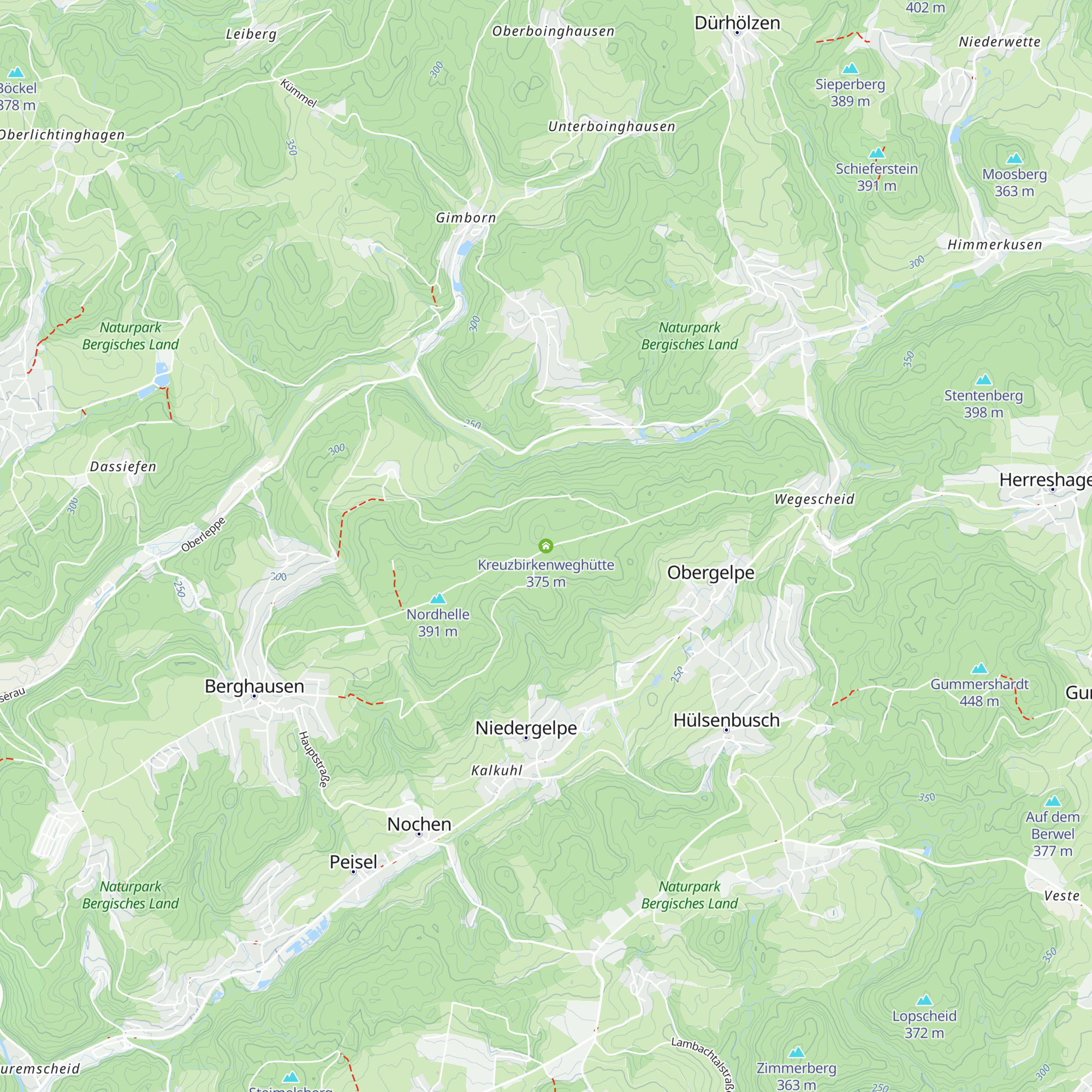 Kreuzbirkenweghütte map
