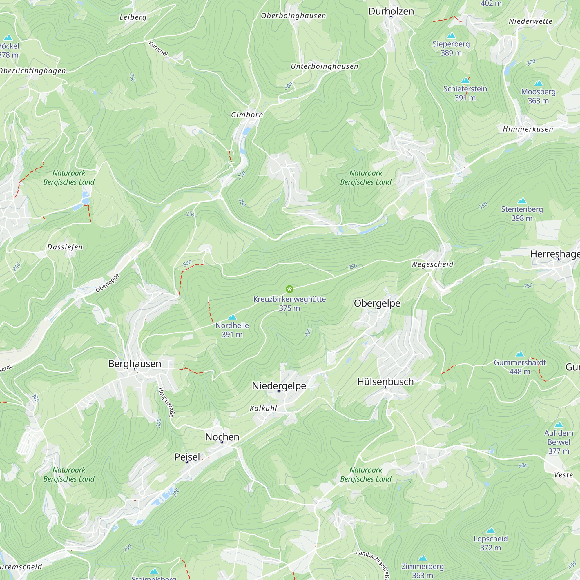 Kreuzbirkenweg-Hütte map
