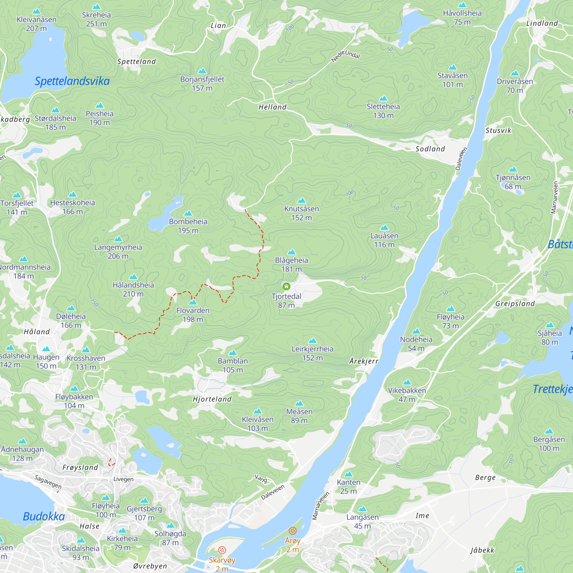 Tjortedal map