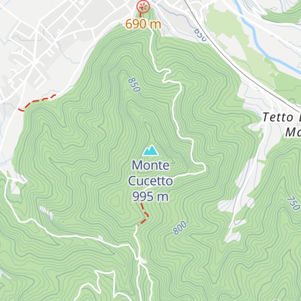 Map of Monte Cucetto