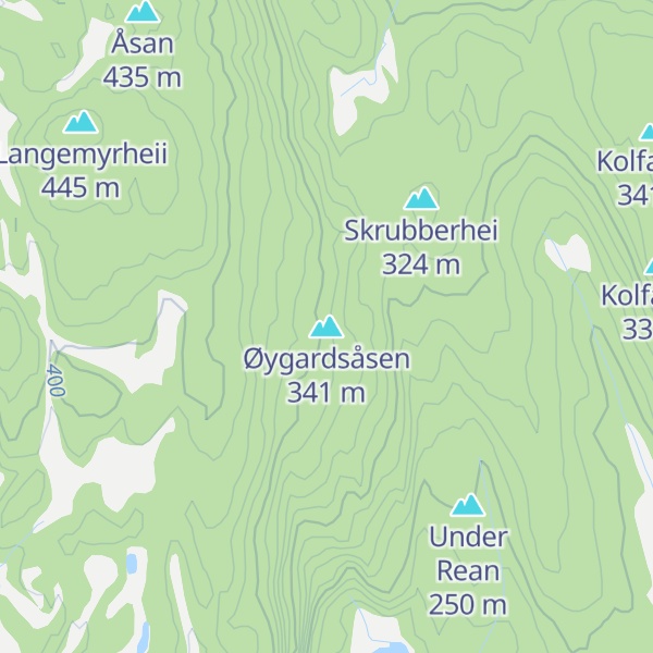 Map of Øygardsåsen