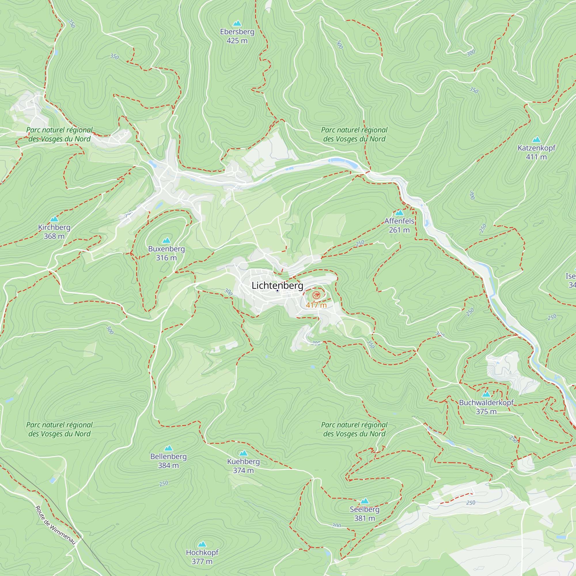 Gîte d’étape Lichtenberg map
