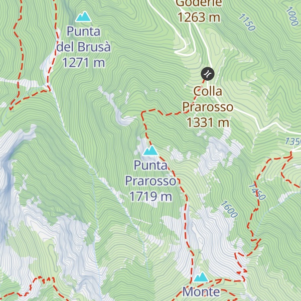 Map of Punta Prarosso
