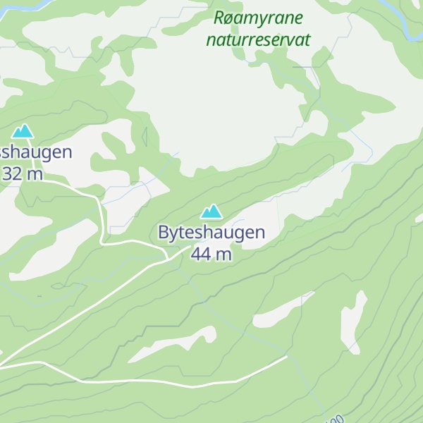 Map of Byteshaugen