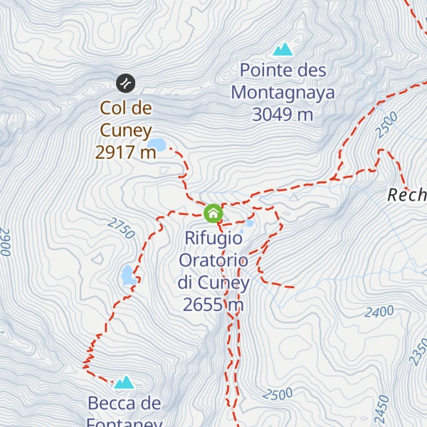 Map of Rifugio Oratorio di Cuney