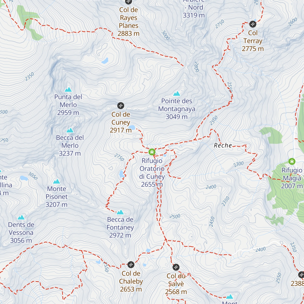 Rifugio Oratorio di Cuney map