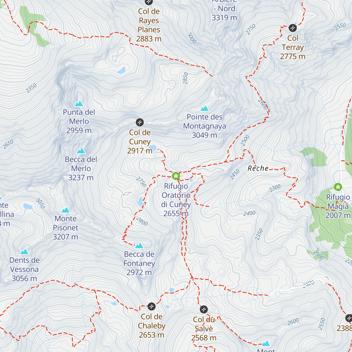 Rifugio Oratorio di Cuney map