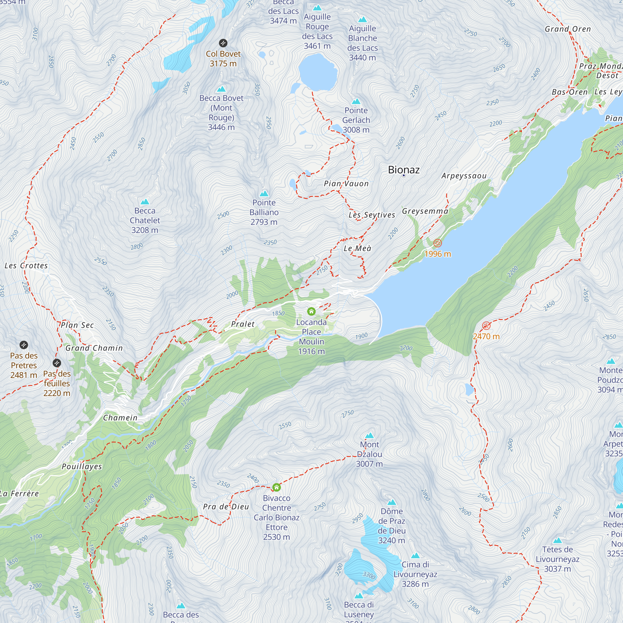 Locanda Place Moulin map