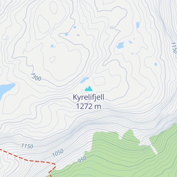 Map of Kyrelifjell