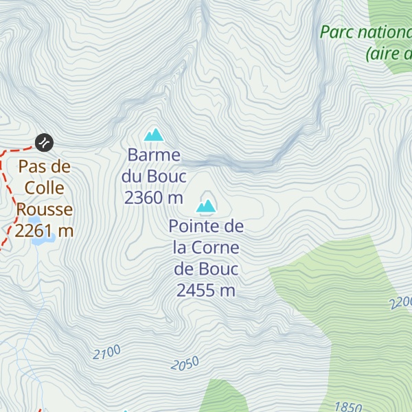Map of Pointe de la Corne de Bouc