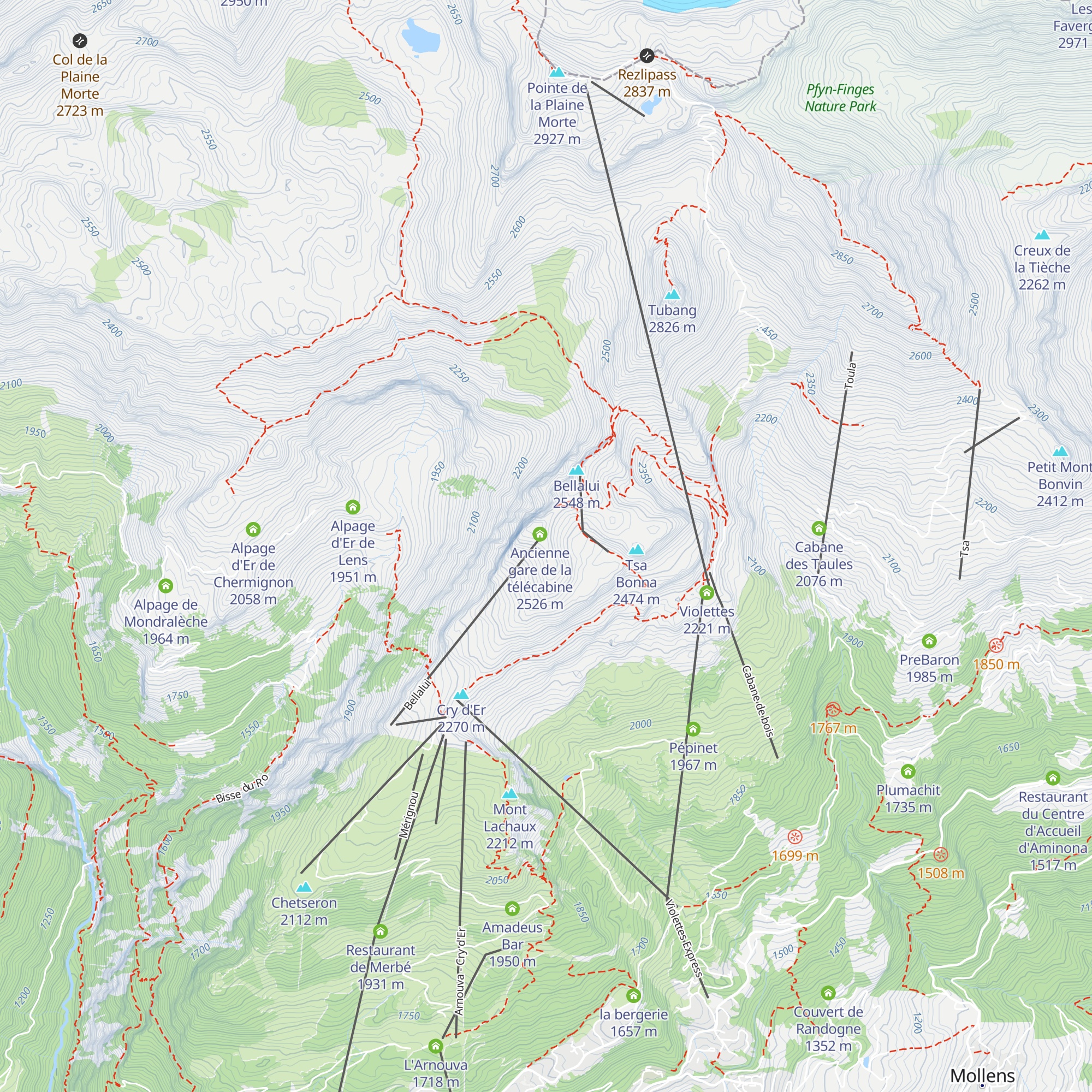 Bella Lui map