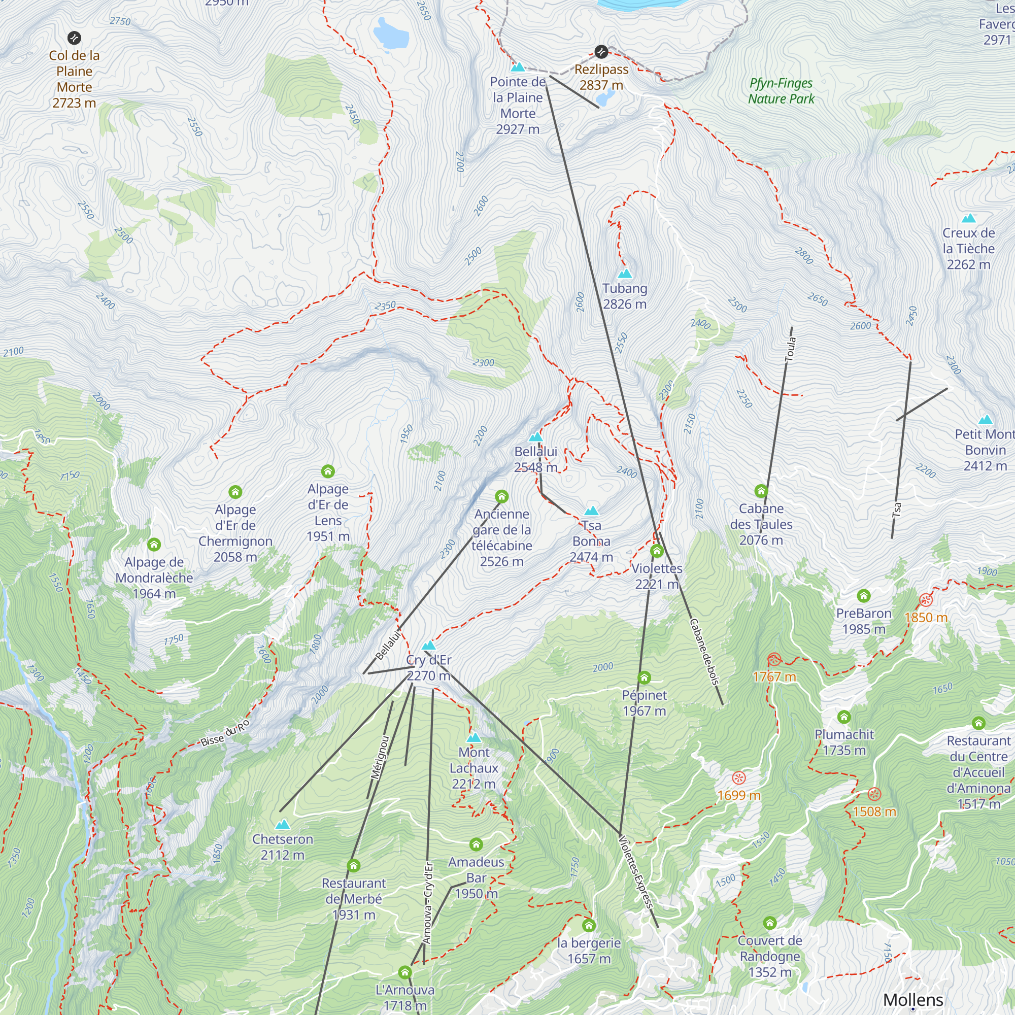 Bella Lui map