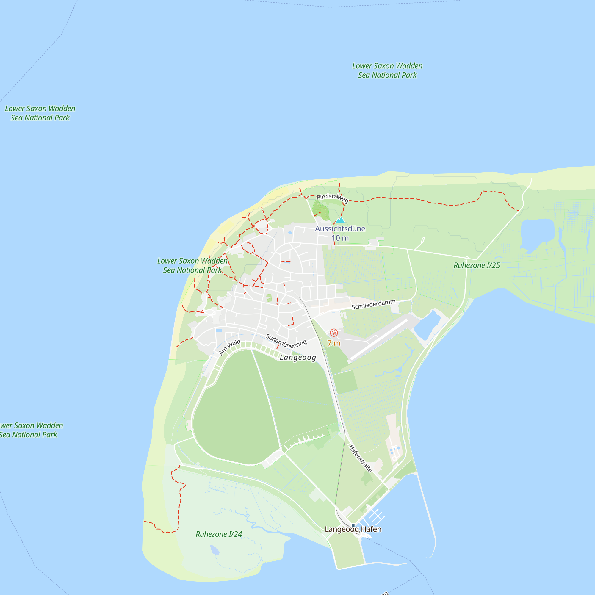 Inselbahnhof Langeoog map