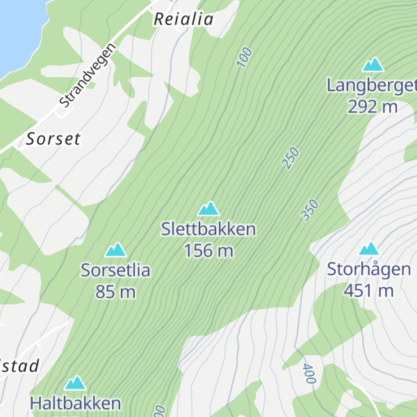 Map of Slettbakken