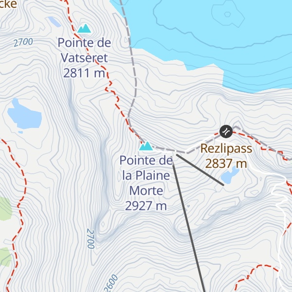 Map of Pointe de la Plaine Morte